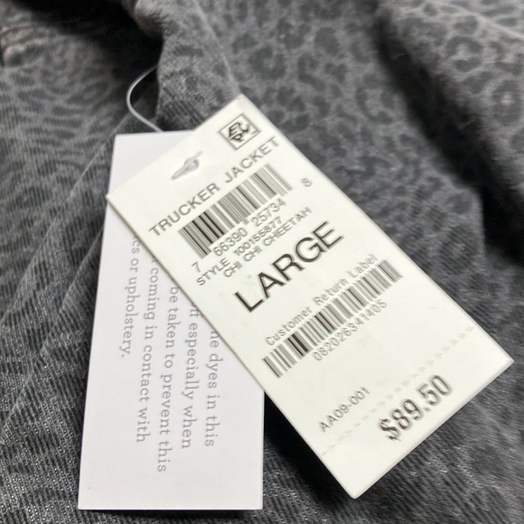 NWT NIP INC CHEETAH PRINT CROPPED DENIM BROWN&BLACK - Picture 5 of 5